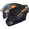 LS2, Casco Moto Modulare ADVANT II GLIDE Black Orange, XXS