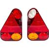 UNITRAILER ASPÖCK Set 2x Fanali Posteriori Earpoint III 12V Lampada 6 Funzioni Stop Freccia Retromarcia Retronebbia Triangolo Riflettente Spina 5 PIN IP54 ADR Fari per Rimorchio Carrello