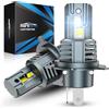 Marsauto Lampadina LED H4 Migliorata Bulb, 48000LM Brightness Output 6000K Cool White,9003 H4 Fog Bulbs IP68 Waterproof 60000Hrs Lifespan, 3Mins Installation, 2 Pack