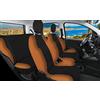 Rebeca Shop® Coprisedili Auto Compatibili per Panda Seconda e Terza serie (mod.169 e 310) Made in Italy Set anteriori e posteriori (Schienale frazionabile 1/3-2/3 colore posteriore, Nero/Arancio)