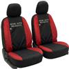 Auto Accessori Lupex Coprisedili Auto Compatibili con Giulietta (2010-2020), Set Anteriori o Completo 12 Pezzi, in Policotone Traspirante MADE IN ITALY (Nero Rosso)