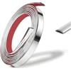 XLTBOMS 6 m di strisce cromate, 6 mm di mascherina cromata per auto, striscia adesiva decorativa cromata - per decorazione esterna di carrozzeria e finestra - alla moda, estetico e durevole (6 mm x 6