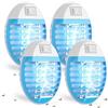 LEMENG Lampada per zanzare, insetticida elettrica, con luce UV, trappola per mosche, zanzare, tarme, cucina, camera da letto, interni, confezione da 4 (blu)