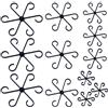 JRSHIRLEYLTD 12 4 dimensioni Supporti piante,Supporti Pareti Arrampicata,Nero Supporti Regolabili,Clip Supporto per Piante in Plastica ABS Riutilizzabili,Supporto Piante Interno, per Fiori