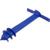 KICHOUSE Supporto Ombrellone da Spiaggia 2 Pezzi in Plastico Blu, Leggero e Resistente, Ancoraggio Sicuro per Sabbia su Spiaggia Sabbiosa