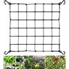 Senua Traliccio elastico per tenda da coltivazione, 70 x 70-80 x 80 cm, rete di supporto per piante idroponica, rete universale per graticcio resistente, con ganci in acciaio