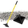 WOOLUCK® 25 x 25 cm Pestello d'Acciaio con Manico di 112 cm, per livellare terreno, ghiaia, sabbia, asfalto, giardini, cortili
