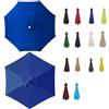 Generico Impermeabile Telo Ricambio per Ombrellone 6 Stecche/8 Stecche Copertura di Ricambio per Ombrellone da Giardino Resistente e Riutilizzabile per Terrazzo 2.0m 2.30m 2.7m(Blu Reale,3.5M/6RIBS)