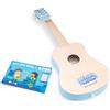 New Classic Toys Woet® Chitarra Giocattolo Rosso in Legno per Bambini - 6 Corde in Nylon con Tracolla e Corda di Ricambio - con Libretto delle Canzoni - Gioco Musicale Educativo - A Partire da 3 Anni