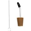 Tsophreniq Adattatore flessibile in silicone beccucci e tubo in acciaio inox con la maggior parte delle pentole da campeggio per trasferimento di acqua in perdite Tubo in acciaio inossidabile