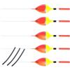 Tsophreniq 5 indicatori galleggianti galleggianti per la pesca 1-4 g galleggianti galleggianti galleggianti 18-22,5 cm galleggiabilità galleggiante verticale attività familiare