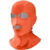 Crabop Upf50+, maschera per il viso per nuoto e immersioni, con grandi aperture per gli occhi, traspirante, protezione solare, per surf, snorkeling, spiaggia, sport acquatici all'aperto, blu (nero)