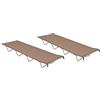 QUAHEAS Letto da campeggio, 2 pezzi, 180 x 60 x 19 cm, tessuto Oxford, acciaio, tortora, pieghevole, portatile, leggero, stabile, compatto, ideale per campeggio, escursionismo, festival, pesca