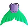 CHTKAGV Pinne da sirena in silicone regolabili, pinna rigida con 3 impugnature antiscivolo for nuoto e spiaggia(SkyBlue)