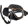 Generico Maschera da apnea bagnata a basso volume, telaio in lega di alluminio, occhiali sub in vetro temperato, attrezzatura(Black Box)