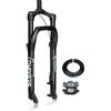 LHHL 20 Forcella Ammortizzata ad Aria per MTB Corsa 135 mm Forcelle Anteriore per Bicicletta QR 9 * 135 mm Tubo Dritto Freno a Disco per Mountain Bike Spiaggia Neve(B)