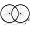 QHYRZE 700C Set Di Ruote For Bici Da Corsa Cerchio In Lega Di Alluminio Freno A Disco 9 * 100mm/10 * 135mm Mozzo Center Lock Sgancio Rapido Ruota For Bicicletta A 7-12/11-12 Velocità(XDR)