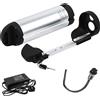 HJGHY Batteria per e-Bike a Forma di Bottiglia 48V 24V 36V Batteria a Forma di bollitore 8Ah 10Ah 13Ah 15Ah 17.5Ah 20Ah Batterie al Litio Ricaricabili con Caricabatterie e Interruttore,24v10ah