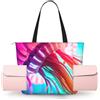 DUWAA Borsa colorata con stampa meduse per le donne borsa a tracolla borsa da yoga facile da piegare borsa per la spesa per laptop borsa sportiva per viaggi