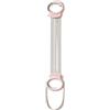 Smarbettiy Fascia di resistenza, corda regolabile, 3 livelli di tensione, 20, 40, 27,2 kg, controllo rotante, antiscivolo, ergonomiche, tubo elastico in TPR, cinturino largo per piedi, rosa (grigio)
