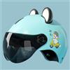 GJCKOPIUFA Casco Da Scooter Per Bambini, Casco Da Moto Aperto Con Orecchie Da Orso Per Bambini E Bambine Dai 3 Ai 12 Anni, Omologato ECE 22.06, Casco Da Ciclomotore Per Bambini Con Visiera G,48-55cm