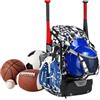 Générique Zaino da baseball grande con cinghie regolabili e gancio per recinzione, borsa per mazza da softball, per calcio, sport e giochi, viaggi, allenamento, estate e