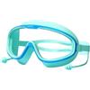 EXQIOUR Occhialini da nuoto per bambini, con ampia visuale, resistenti alle rane, con tappi per le orecchie e clip per il naso, per bambini dai 3 ai 16 anni, ampia visuale, occhialini da nuoto per