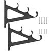 Generico Portacanna da Pesca 2 Pezzi, Porta Canna Orizzontale Montaggio Parete, Contiene 3 canne da Pesca, Espositore Organizer per Garage, Storage Bastoncini Sci Attrezzatura Outdoor