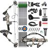 SHARROW Kit Arco Compound 20-70lbs Regolabile Caccia Arco Compound e Frecce Set per Giovani Adulti e Principianti Tiro con l'arco Set LH/RH (Mano Destra, Nero)
