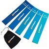 CHNApin Set di 5 fasce elastiche di resistenza, con manuale utente e borsa per il trasporto, fasce elastiche in lattice con 5 livelli di resistenza, per yoga, pilates, riabilitazione, fitness, allenamento