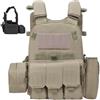 Generic Airsoft Chest Rig | Tasche multiple protettive regolabili | Gilet trasportatore | per simulazione paintball allenamento caccia all'aperto cosplay costume gioco di ruolo combattimento battaglia
