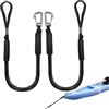 Generico Cime elastiche per pontili per barche - Corde per pontili da 4 piedi con clip in acciaio inossidabile per barche,Confezione da 2 corde marine regolabili per accessori di attracco per kayak, moto d'acq