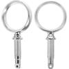 YARNOW Presa per Scalmo da Barca in Acciaio Inossidabile Argento, Design Side Mount, Riduce Vibrazioni Pagaia, 2 Pezzi Adatta per Canottaggio e Uso Marino
