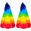 Generisch Pinne da nuoto, pinne da nuoto corte in silicone arcobaleno chiaro, comode pinne da snorkeling per bambini, pinne da nuoto per ragazzi, bodyboarding, pinne subacquee per uomini, donne e ragazze