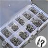 FZL02068LM Forte tagliente 600/100 pezzi set di ami da pesca in acciaio ad alto tenore carbonio, dimensioni miste, corda for carpa, amo, accessori for la, gancio circolare offset Ami da pesca(200Pcs)