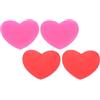 GATHINESS 4 Pezzi Smorzatore di Vibrazioni per Racchetta da Tennis in Silicone a Forma di Cuore, Facile da Installare, Compatibile e Adorabile Accessorio per Tennis
