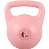 CLISPEED Kettlebell Regolabile Rosa 6kg in PE Antiscivolo per Fitness Domestico e Sollevamento Glutei Allenamento Versatile