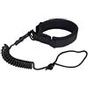 Funien Stand Up Paddle Guinzaglio per Tavola Guinzaglio a Spirale per Tavola da Surf Corda Gambe Gambe Piedi Polsino Regola (Nera)