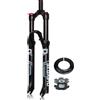 LHHL 26 27,5 29 Forcella Ammortizzata ad Aria per Mountain Bike Corsa 120 mm Tubo Dritto Forcelle Anteriore per Bicicletta QR 9 * 135mm Manuale Blocco Freno a Disco per MTB AM XC(26'')