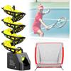 Generic Macchina per palline da tennis, 3,5 secondi, capacità 33 palline, batteria 10H, telecomando, altezza regolabile, allenatore per tutti i livelli di abilità