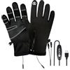 Generic Guanti riscaldati da donna, 3 livelli, elettrici, ricaricabili tramite USB, touchscreen, scaldamani, guanti riscaldati a batteria, per motociclismo, costruzione, lavoro all'aperto, spalare, neve