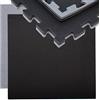 EYEPOWER Tappetino Puzzle per Sport 90x90cm incl Cornice Eva 20mm di Spessore Tappeto Protezione Pavimenti Estensibile Double-Face Grigio Nero