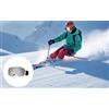 yeeplant OTG, occhiali da sci e snowboard, anti appannamento, lenti a doppio strato, protezione solare antivento, cinturino regolabile, per uomo e donna, colore bianco