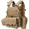 Generic Airsoft Chest Rig, custodia protettiva multipla regolabile | Gilet trasportatore - per paintball, caccia, cosplay, giochi di ruolo, combattimento, battaglia,