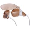 Generico Occhiali parasole - Occhiali da sole da ciclismo rimovibili UV400, 14,8x14,3x6 cm Leggeri 44 g | Comodi protezione solare per la pesca, la guida, il ciclismo, gli sport all'aria a