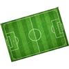 VILLCASE Adesivo Pavimento da Calcio in PVC Verde Antiscivolo, Tappetino Decorativo Creativo per Casa e Bagno, Resistente e Facile da Pulire, Effetto 3D Raffinato