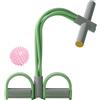 Generic Allenatore per addominali multifunzionale, 4 tubi di resistenza, corda per allenamento fitness per yoga e addominali, dispositivo di allenamento elastico con palla massaggiante per allenamento
