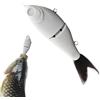 Generic Esche da pesca non verniciate, esche da pesca in acqua , esche scorrevoli a 2 segmenti con coda, esche da pesca artificiali