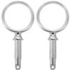 POPETPOP Supporto per Bloccaggio Pagaia in Acciaio Inossidabile 50mm per Kayak e Yacht, Resistente all'Usura e Riduce Vibrazioni, 2 Pezzi Argento per Sport Acquatici