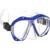 Generico Occhiali da sub in silicone, maschera for snorkeling, nuoto, cornice grande in vetro temperato(Blue)